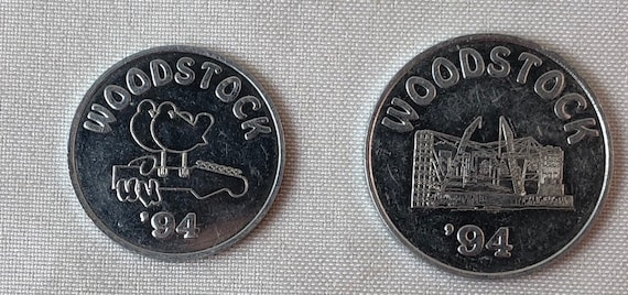 Woodstock '94 Script Money Set of 4 Coins 20.00,10.00,1.00 Woodstock '94 Script Money Set of 4 Coins 20.00,10.00,1.00