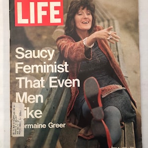 May 7 1971 Life Magazine Saucy Feminist Germaine Greer Cover Vintage Original Great Birthday Gift Idea