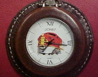 Centennial Santa Fe Lionel Pocket Watch And Belt Holder Commemorates Lionel 1900 2000 100th Anniversary Brand New Old Stock