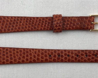 13mm Lange Speidel Lt Braun echt Eidechse Leder Uhrenband Elegant von Zales Vintage NOS E3