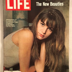 January 28 1966 Life Magazine Young Beauties of Europe Catherine Spaak on Cover Vintage Model Original Great Birthday Anniversary Gift Idea