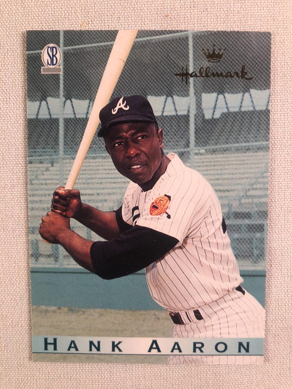 1996 Hank Aaron Score Board Baseball Hallmark Keepsake Card # HK2 Vintage  BB Original Authentic EC335
