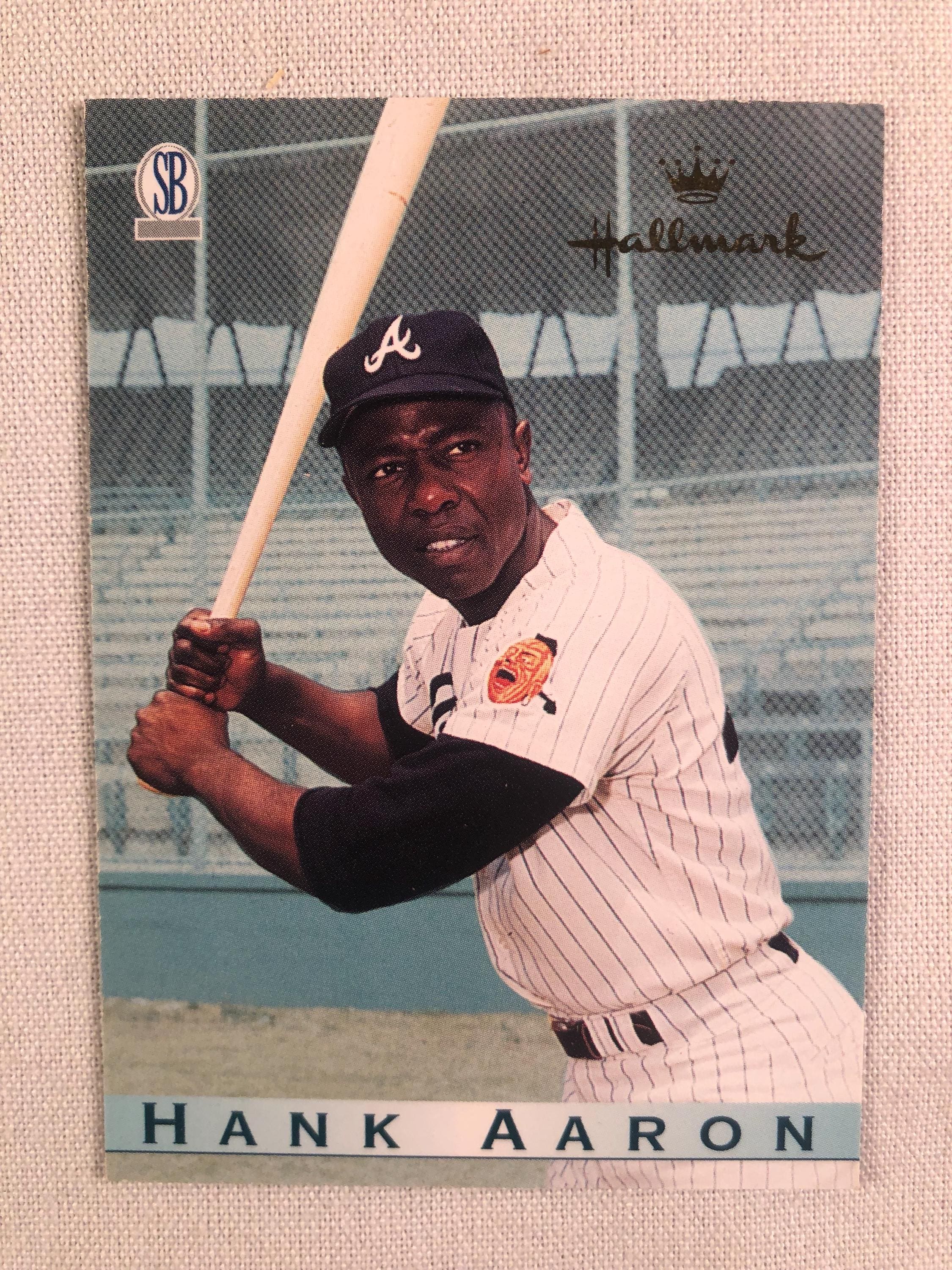 1996 Hank Aaron Score Board Baseball Hallmark Keepsake Card # HK2 