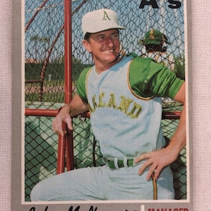 John McNamara 1970 Topps Baseball Card # 706 High Number Vintage Baseball Card Genuine Authentic Original EC175