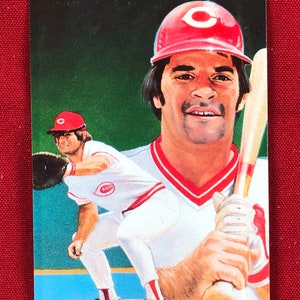 The Pete Rose Story 1985 Topps Renata Galasso Pete Rose Baseball Card # 1 RGI Ron Lewis Vintage Original Baseball Great Gift Idea EC117