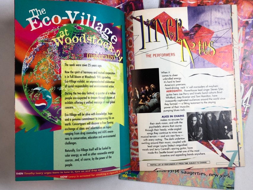 Rare Woodstock 94 Unused Set of 4 Tickets Uncut Sheet Rare Woodstock 94 Unused Set of 4 Tickets Uncut Sheet