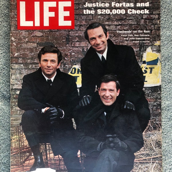 May 9 1969 Life Magazine Peter Falk,Ben Gazzara and John Cassavetes Husbands on the Run Cover Vintage Original Great Birthday Gift Idea