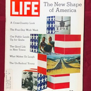 January 8 1971 Life Magazine Two-in-One Issue The New shape of America Cover Vintage Original Great Birthday Gift Idea