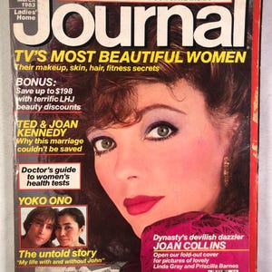 March 1983 Ladies Home Journal Magazine Joan Collins on Cover Vintage TV Dynasty Original Issue Great Birthday Anniversary Gift