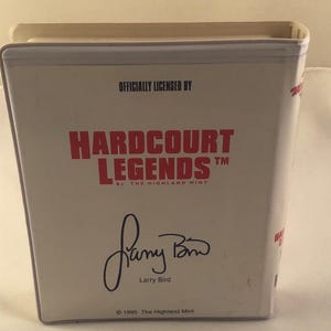 The Highland Mint Larry Bird Bronze Card 1992 Hardcourt Legends Basketball NBA Edição Limitada 0736 de 5000 Feito