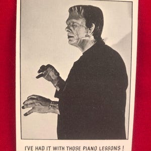 Carte n° 113 1973 : Tu vas mourir de rire avec une créature Frankenstein vintage Original EC336