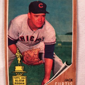 1962 Topps ジャック カーティス ルーキーカード #372 野球 MLB RC シカゴ カブス オリジナル 本物 EC320
