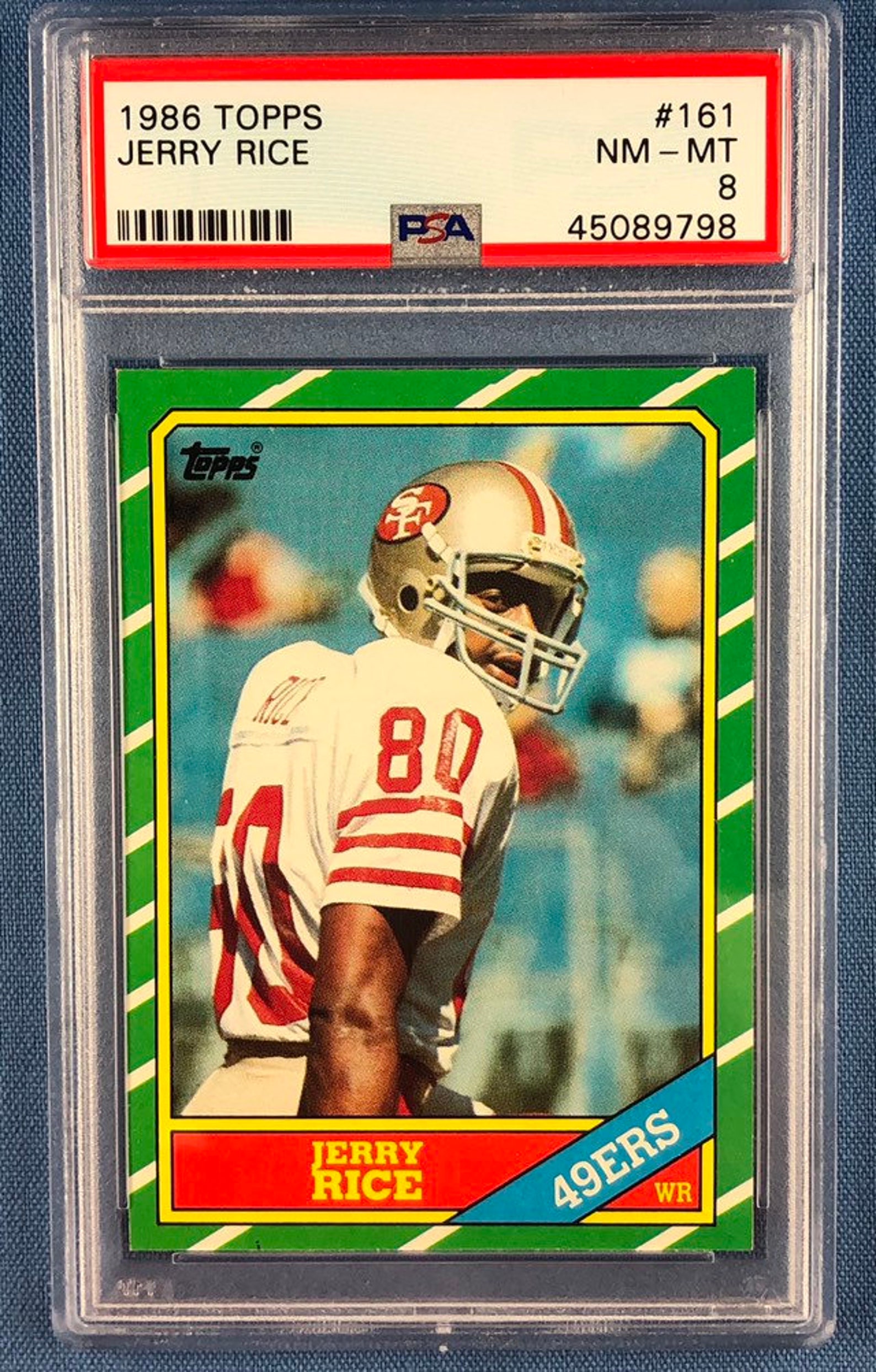 PSA 8 Jerry Rice Rookie 1986 Topps Football Card 161 PSa San Etsy
