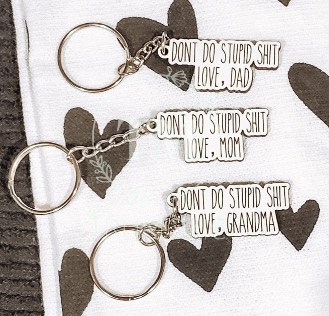 Dont Do Stupid Keychainlaser Engraved 2 Inch Keychain Etsy