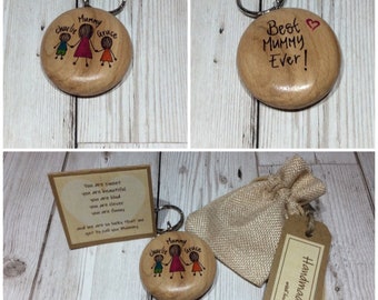 Personalised mummy gift ... Best Mummy .... Key ring, Key charm, Best Mummy gift, Mothers day personalised gift, Mummy birthday gift