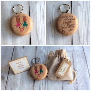 Personalisierte Schwester Geschenk, Schlüsselanhänger, Schlüsselanhänger, Schwester Geburtstagsgeschenk, Geschenk für Schwester, Schwestern per Zufall