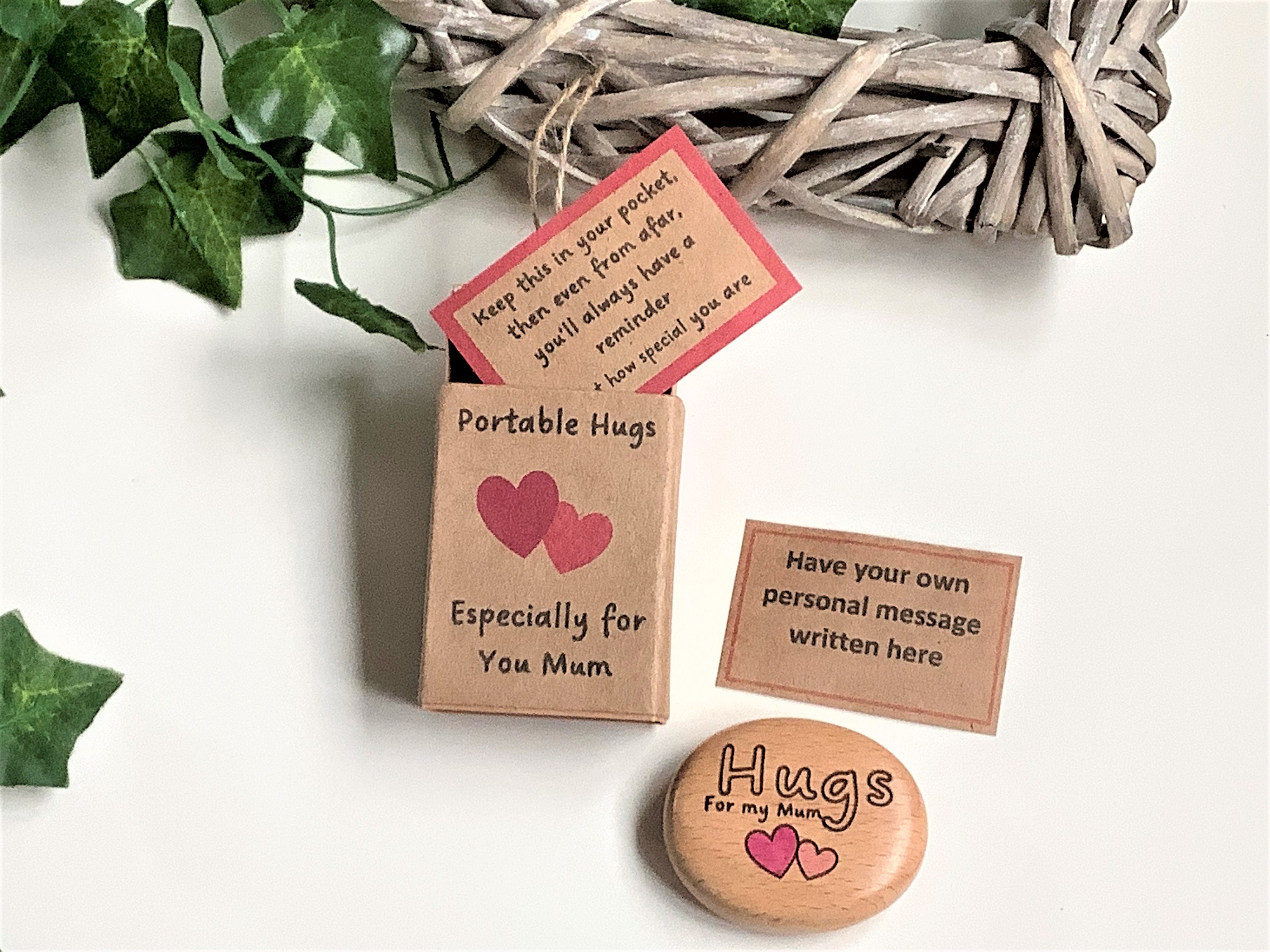 Personalised Hug for Mum, Portable hug, Pocket hug, Mothers day, Birthday, Keepsake gift, unique gift, letterbox gift, Special Mum