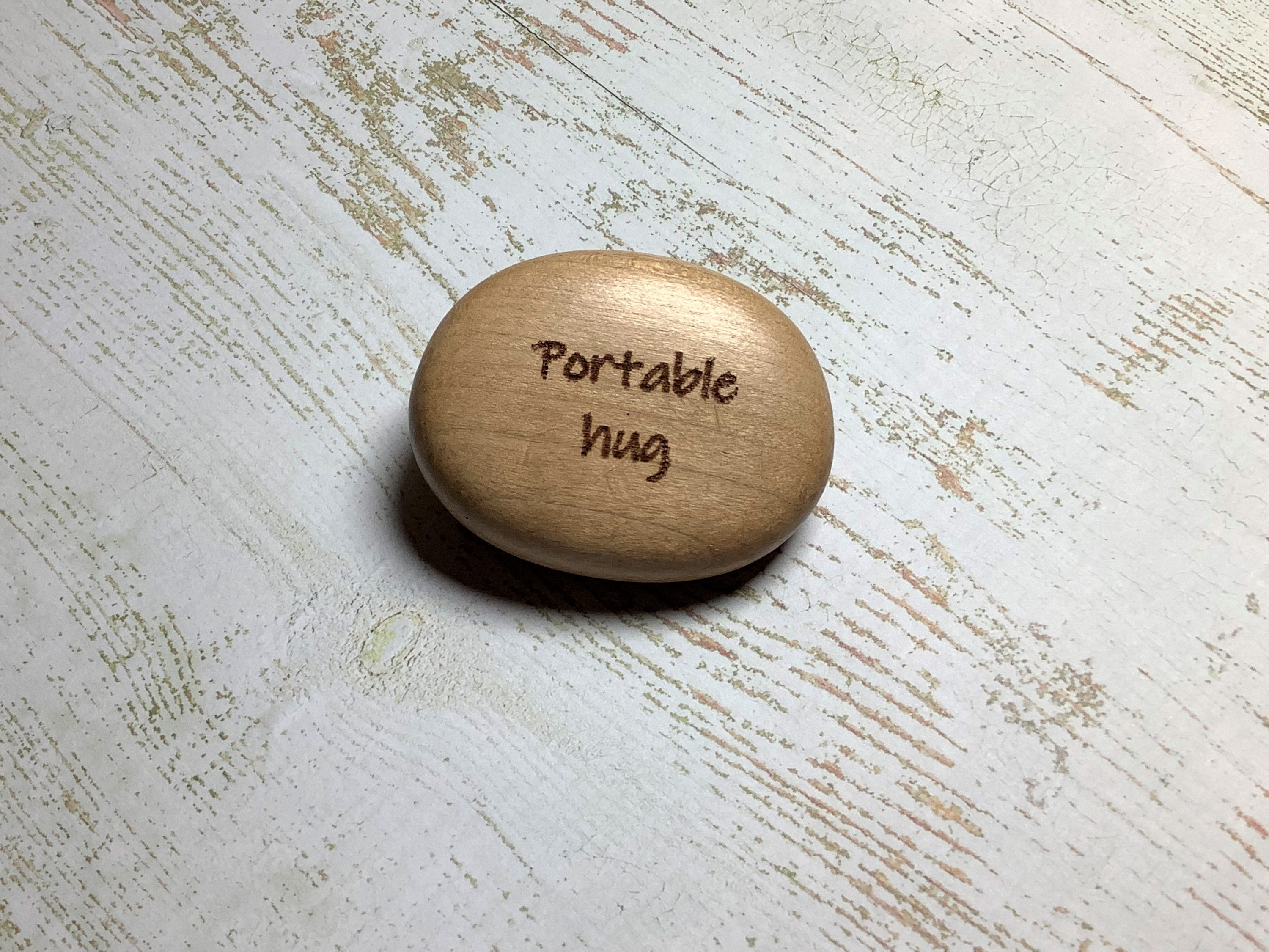 Portable Hug Pocket Hug Wooden Pebble Solid Wood Keepsake Etsy UK