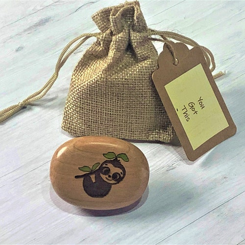 Portable Hug Sloth Pocket Hug Pebble Hang in There You Got Etsy