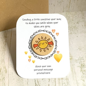 Recuerdo de sol, abrazo portátil, envío directo, regalo personalizado, hecho a mano, amigo, ánimo, positividad, tú puedes, regalo de afirmación