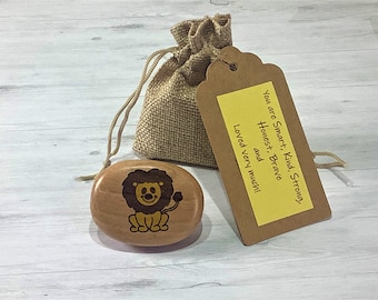 You got this pocket hug, positivity gift, encouragement gift, Be brave, Be strong, lion keepsake, you are amazing, engraved solid wood