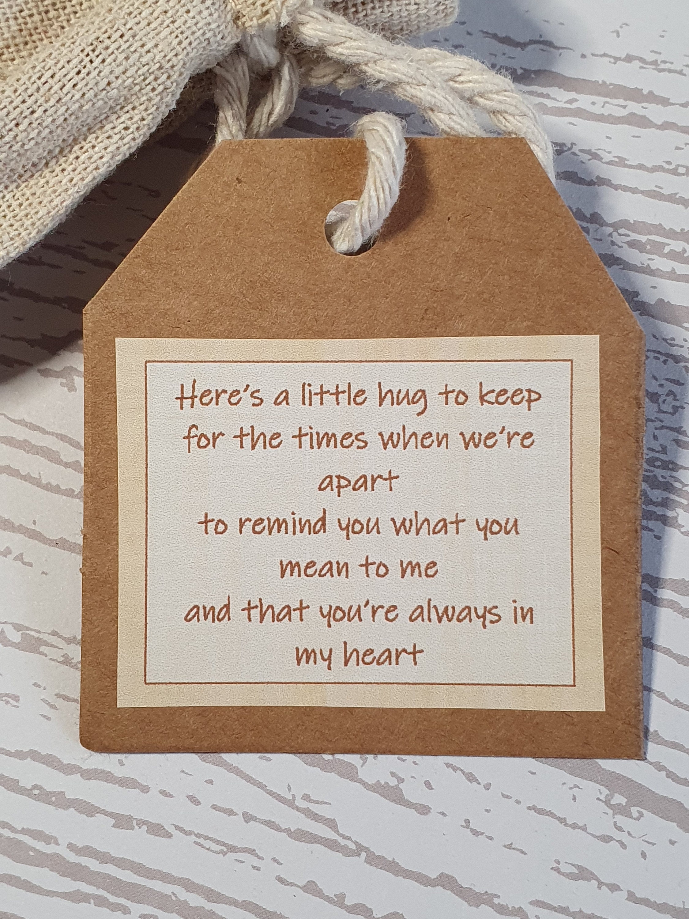 Portable Hug Pocket Hug Send Direct Personalised Wooden Etsy