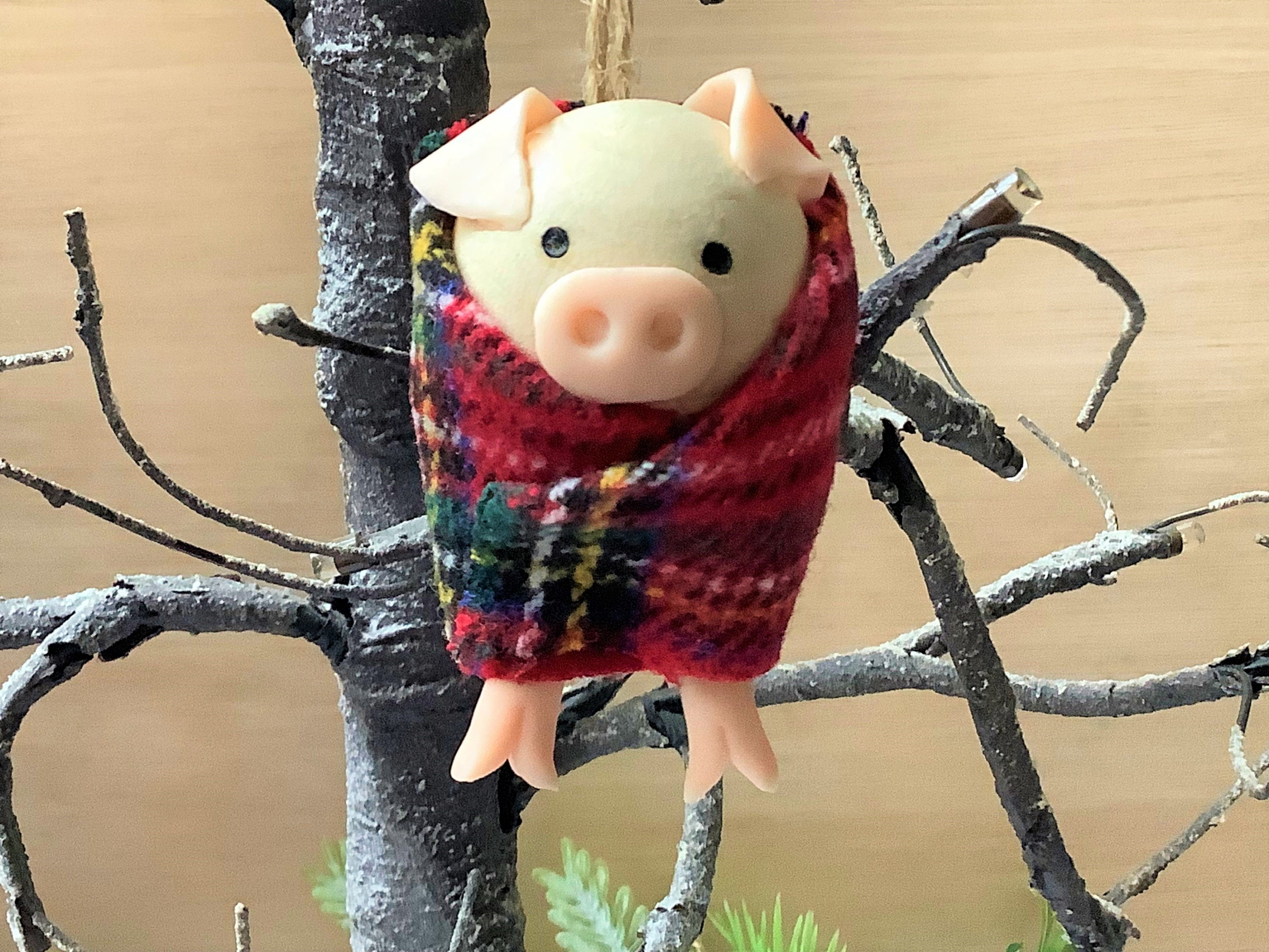 Pigs in blankets Christmas decoration, Christmas ornament, Tree decoration, Christmas decor, Christmas tree, vegan gift, pig lover