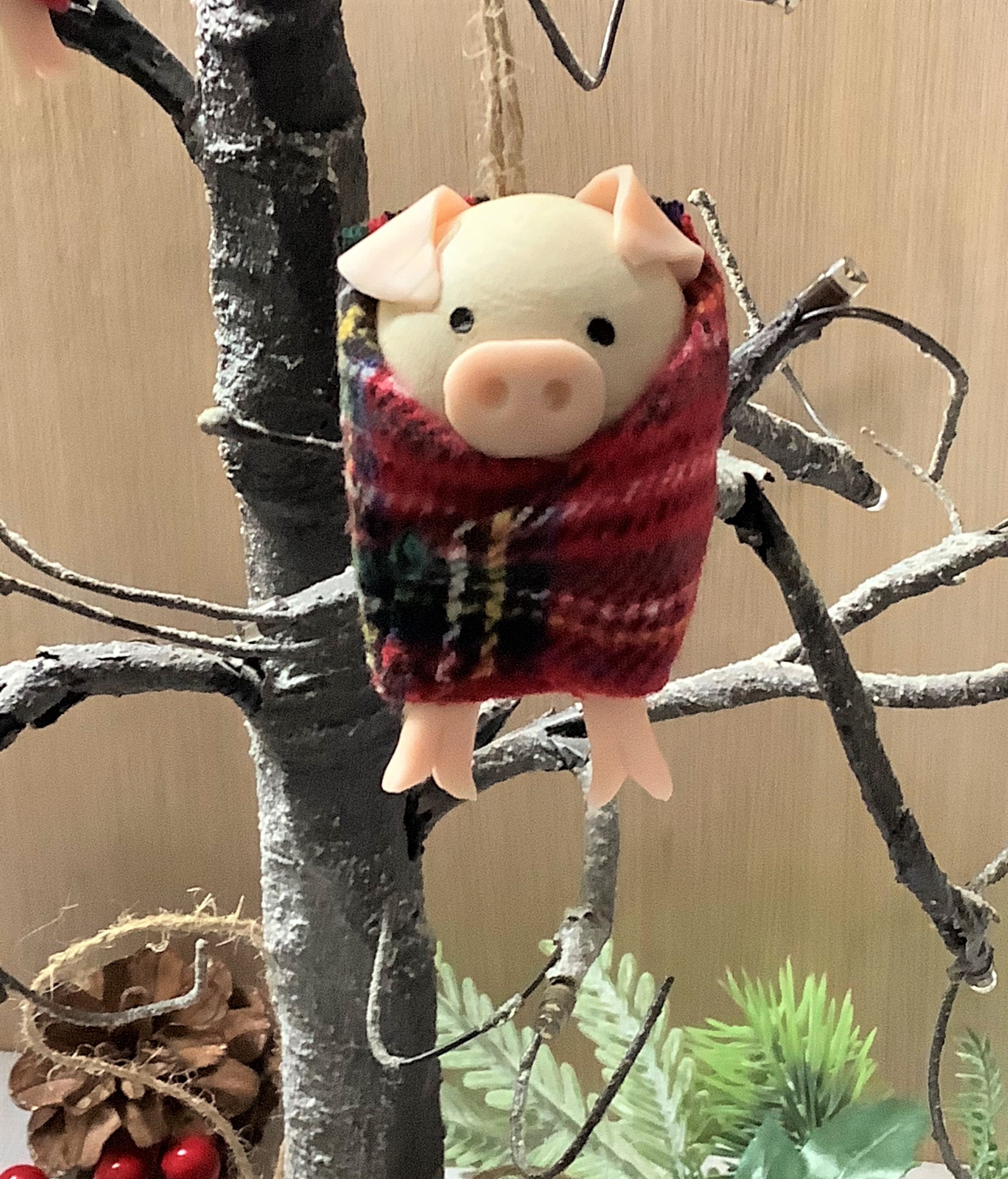 Pigs in blankets Christmas decoration, Christmas ornament, Tree decoration, Christmas decor, Christmas tree, vegan gift, pig lover
