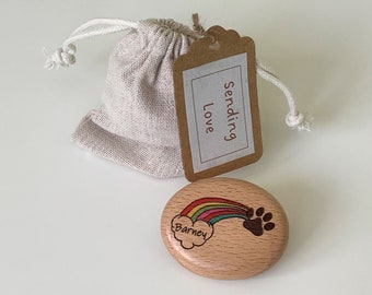 Pet loss, Rainbow Bridge, Memorial Gift, Memory keepsake, Best Friend, Pocket hug, Pet memorial, Portable hug, Pocket Hug, Thinking of you