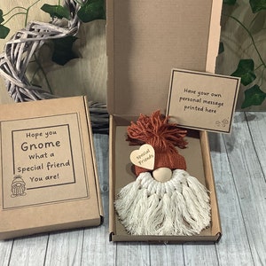 Special Friend Gift, Hope you Gnome, Gonk, Letterbox Gift, Gift for Friend, Someone special, Personalised, Keepsake gift, Friend Birthday