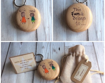 Uncle key ring/charm ... FUNcle, Personalised gift, This  Uncle belongs to, gift for Uncle, Personalised gift,