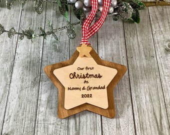 First Christmas as Grandparents, Grandparent gift, Grandma & Grandad, Christmas 2023, personalised gift, New Grandparents, Keepsake gift