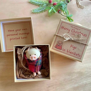 Pigs in blankets Christmas gift, Secret Santa, Teacher Christmas, Personalised gift, Secret Santa gift, Tree decoration, vegan gift