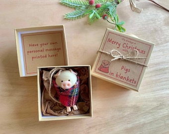 Pigs in blankets Christmas gift, Secret Santa, Teacher Christmas, Personalised gift, Secret Santa gift, Tree decoration, vegan gift