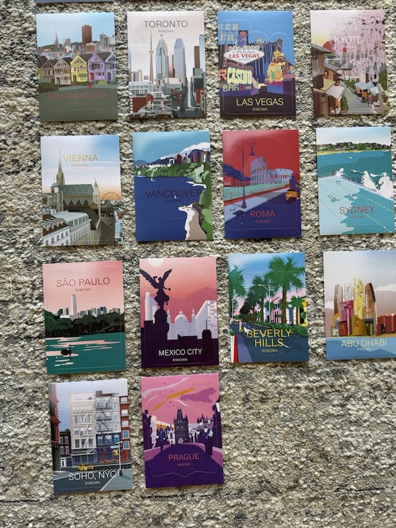 Rimowa City Luggage Sticker Collection – Travel Madrid, Miami