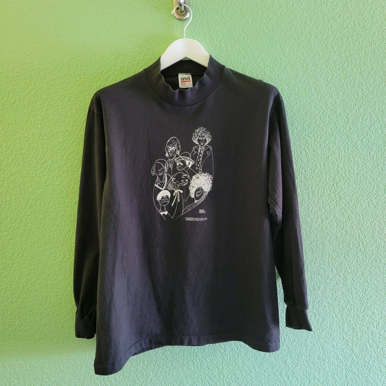 Vintage Al Hirschfeld Dr Who Band T-Shirt 90s Single Stitch Kleding Herenkleding Overhemden & T-shirts T-shirts T-shirts met print 