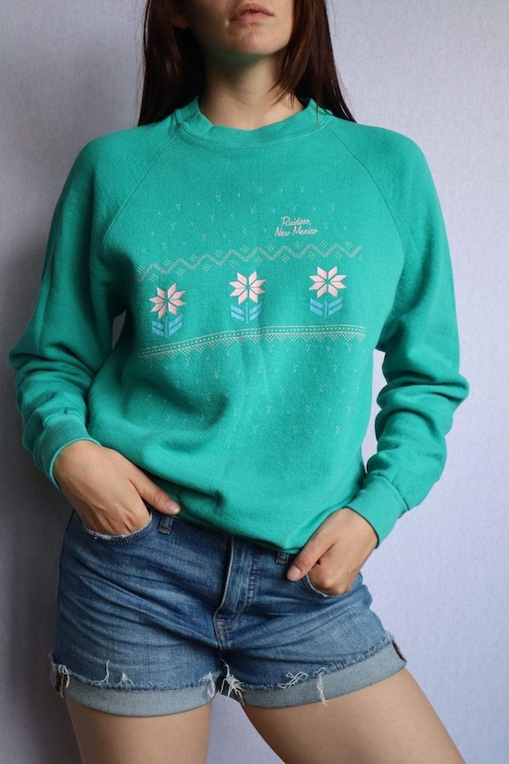 Vintage Womens Green Pullover - Small vintage clo