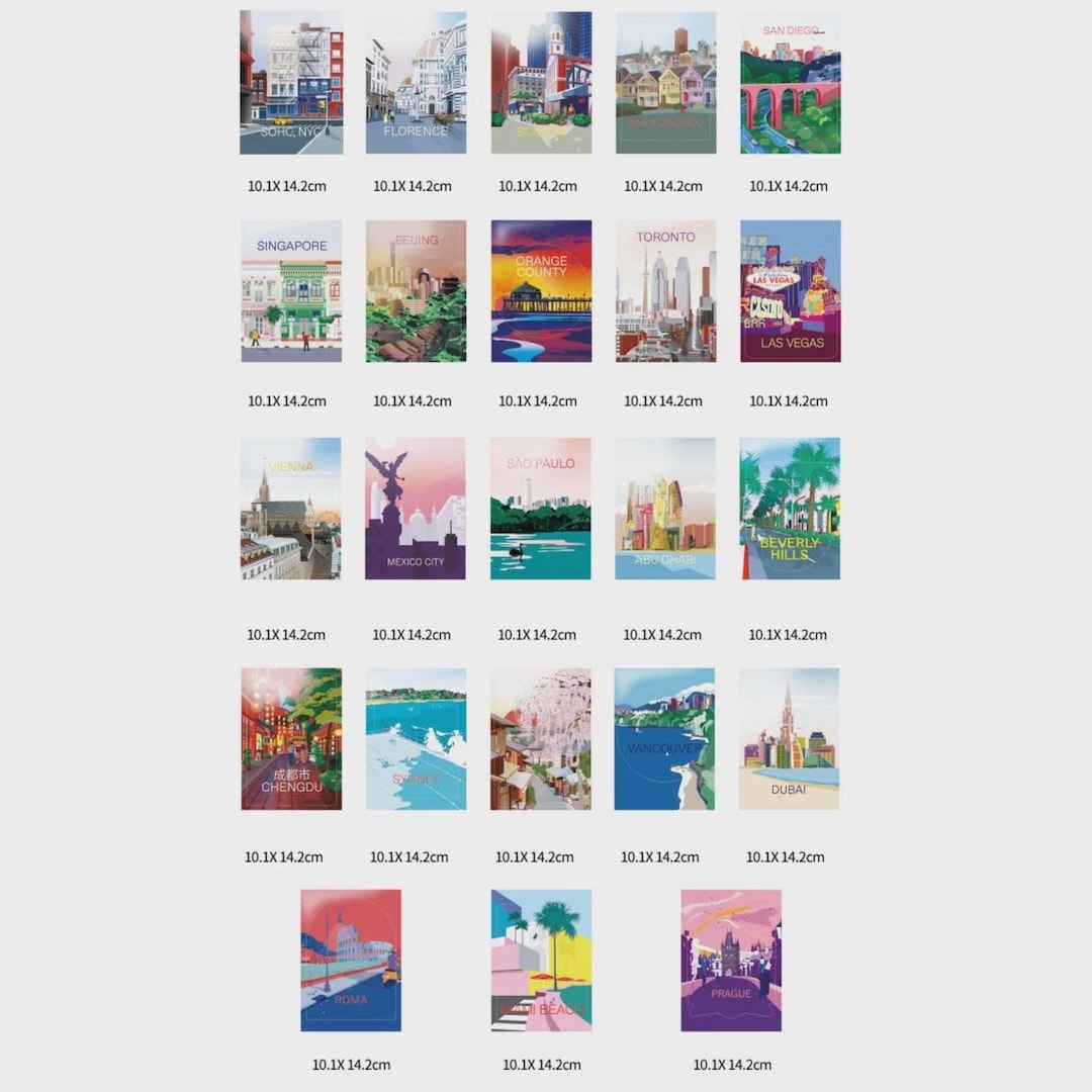 RIMOWA City Stickers: Vinyl Travel Decals 23 Pack