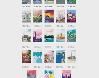 RIMOWA City Stickers: Vinyl-Reise-Aufkleber - 23er Pack