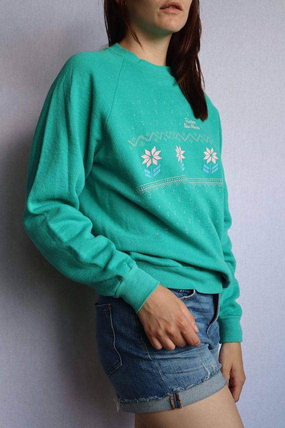 Vintage Womens Green Pullover - Small vintage clo