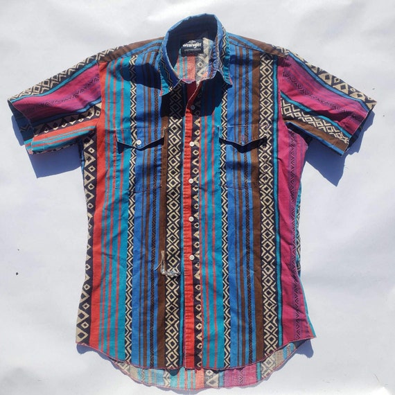 Vintage Vintage 1980's Wrangler striped Button Dow