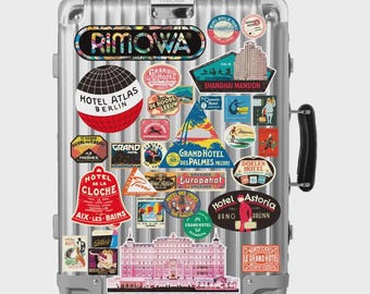 56pcs Rimowa Travel Retro Stickers Pack International Hotel Tide