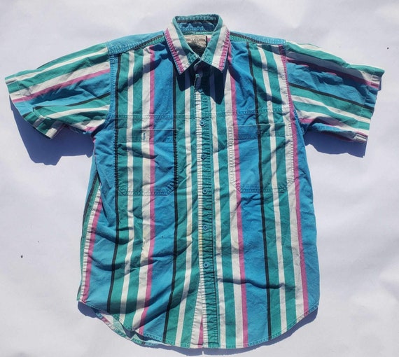 Vintage Wrangler Colorblock Button Down vintage c