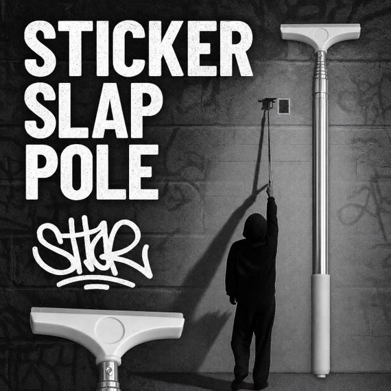 Telescopic Sticker Slap Pole 22–98cm | Street Art Applicator Tool