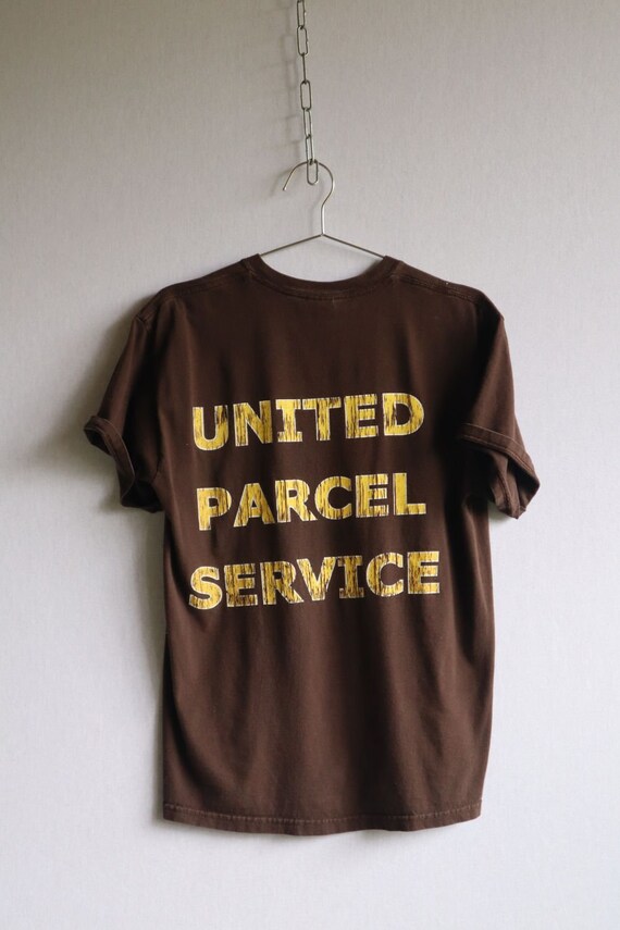 Vintage Brown UPS Large Print Tee - Medium vintag