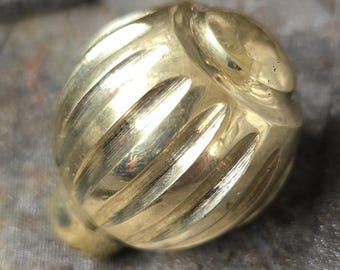 Brass Pommel - Ribbed ball stopper