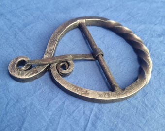 Wrought Iron Belt Buckle - Crashing Wave