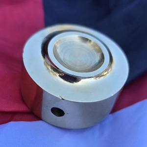 Brass Round pommel with domed inset