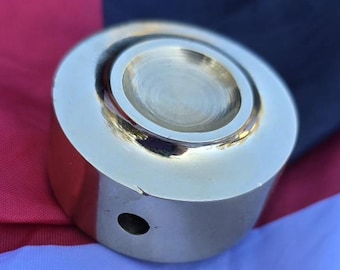 Brass Round pommel with domed inset