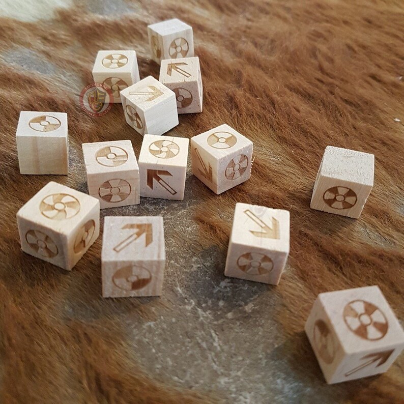 Spjor & Skjoldr viking Dice Game WOODEN in Pouch Etsy Australia